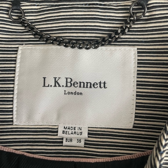 L.K. Bennett Cropped Striped Blazer size 4 - Picture 5 of 8